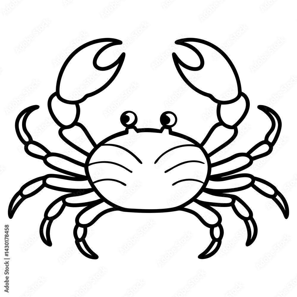 Fototapeta premium Minimalist Crab Vector