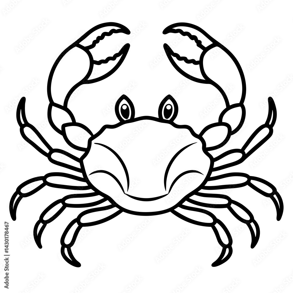 Fototapeta premium Minimalist Crab Vector