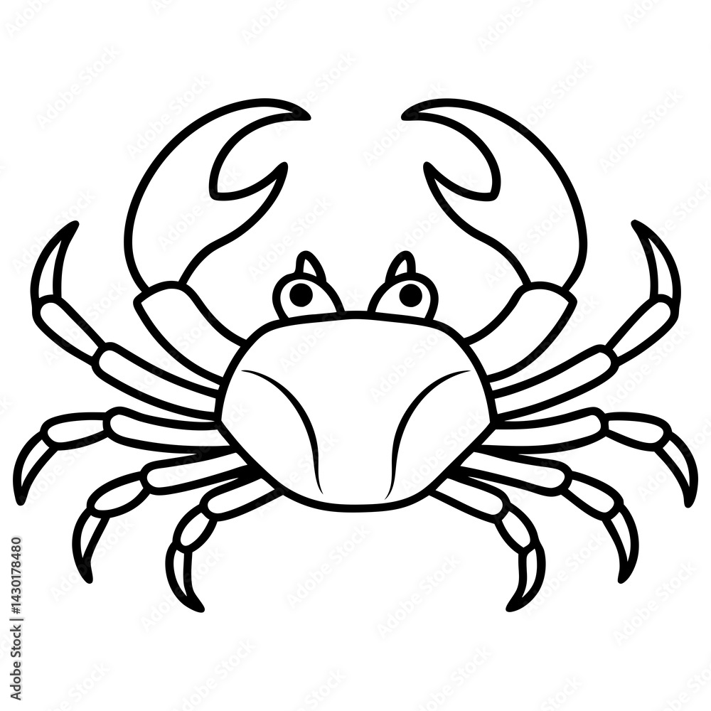 Fototapeta premium Minimalist Crab Vector