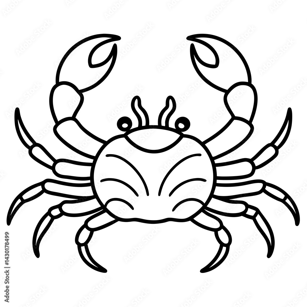 Fototapeta premium Minimalist Crab Vector
