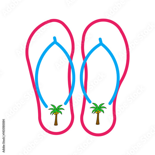 flip flops on the beach