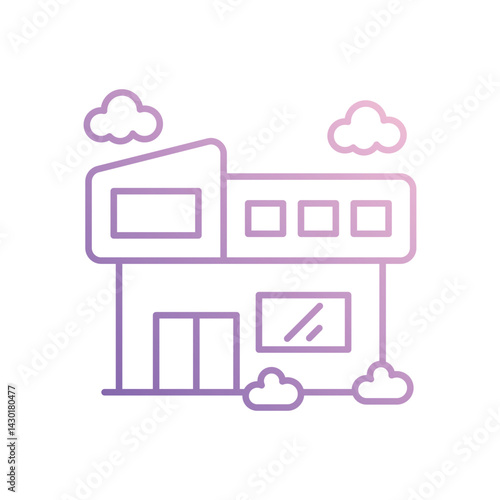 Luxury Villas icon vector stock illustration