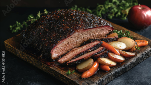 Brisket Meal Styled for Food Photography.
