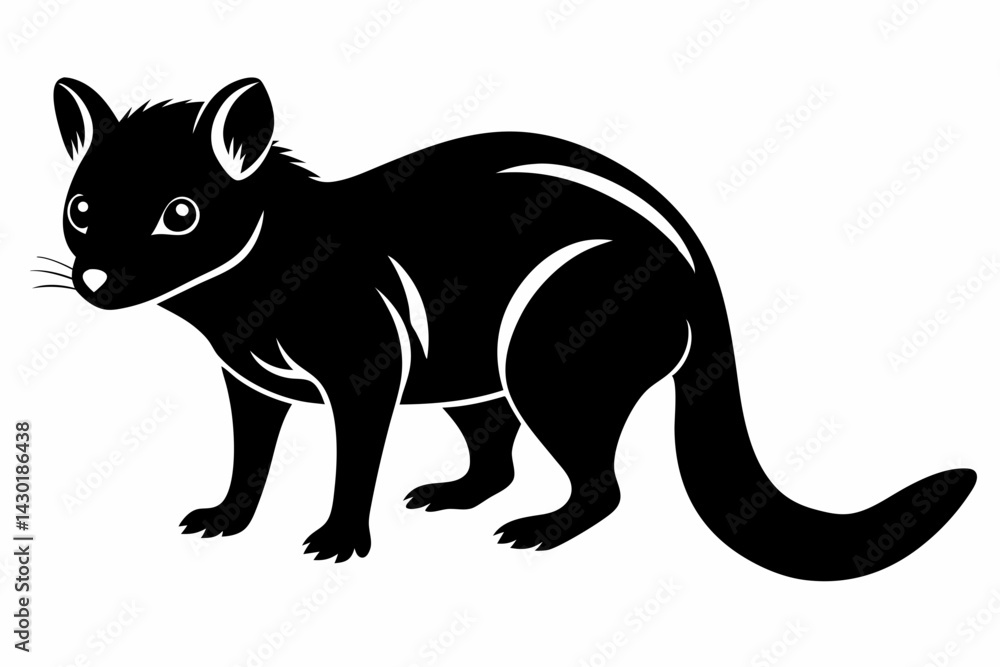 Fototapeta premium civet sihouette black vector