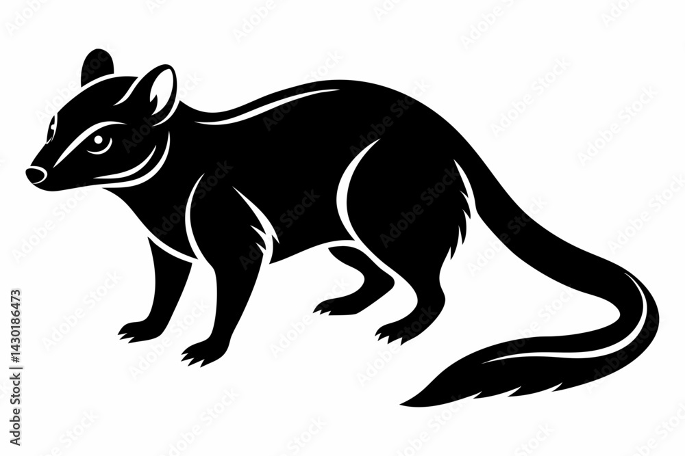 Fototapeta premium civet sihouette black vector