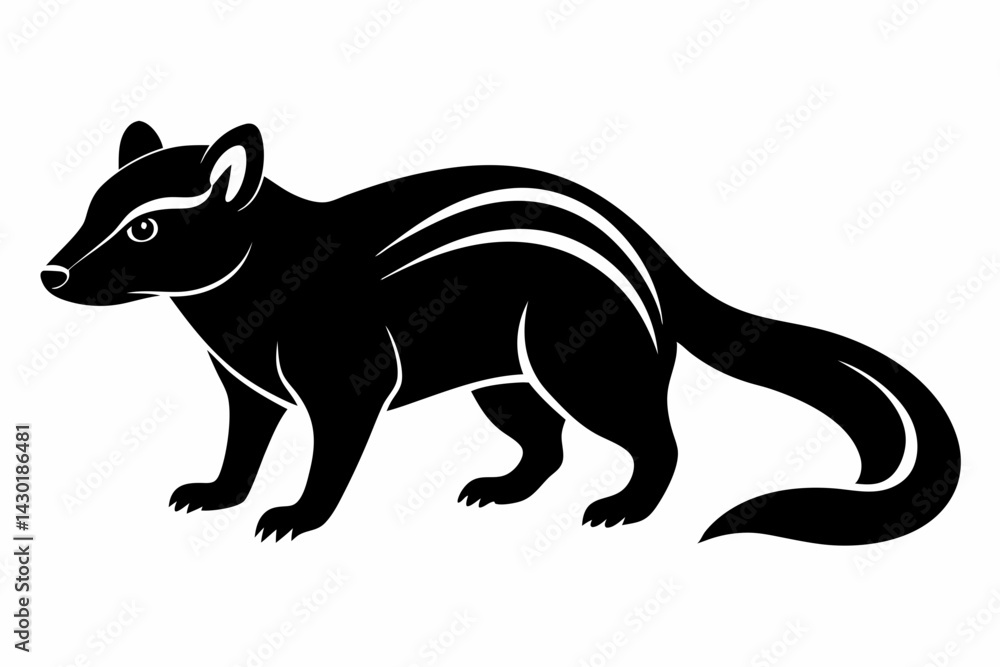 Fototapeta premium civet sihouette black vector