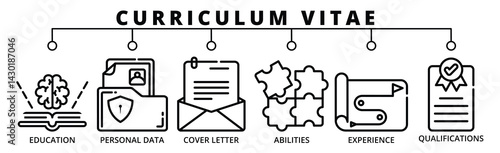curriculum vitae in line style