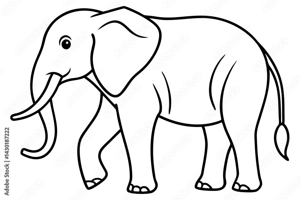 Minimalist Elephant Vector Minimalist Elephant Vector