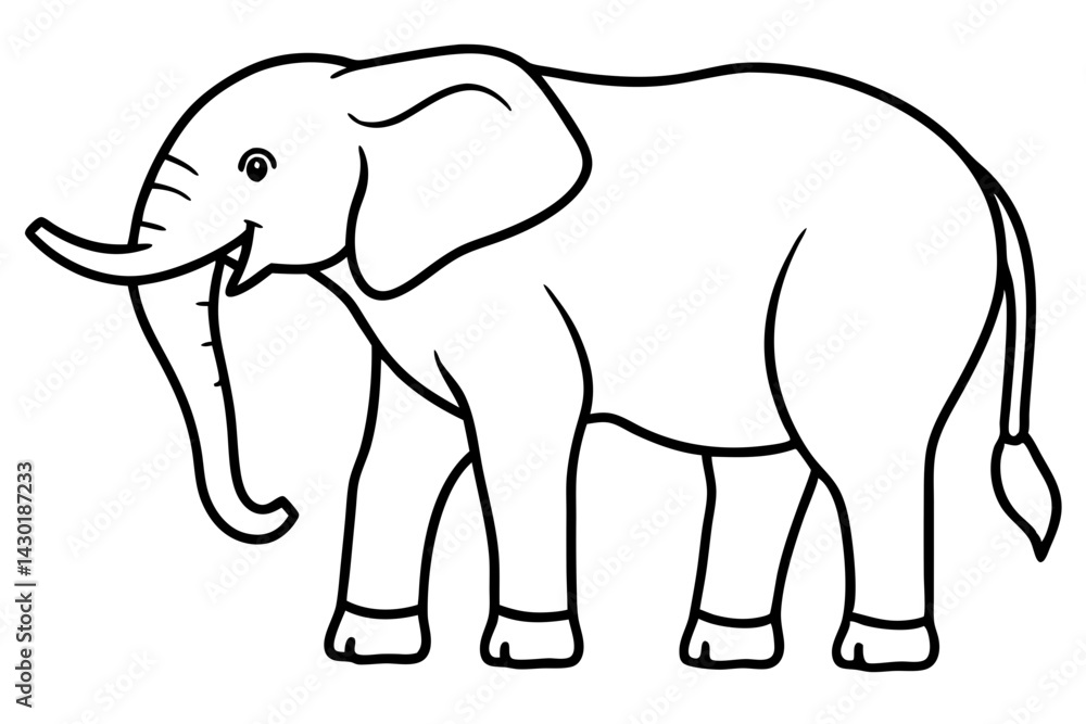 Minimalist Elephant Vector Minimalist Elephant Vector