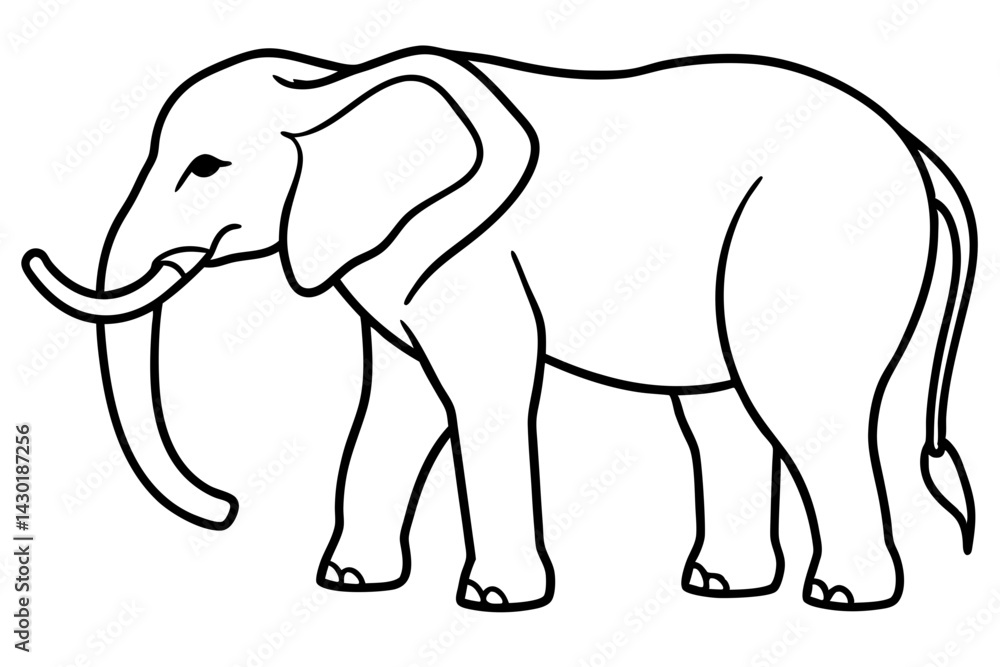 Minimalist Elephant Vector Minimalist Elephant Vector