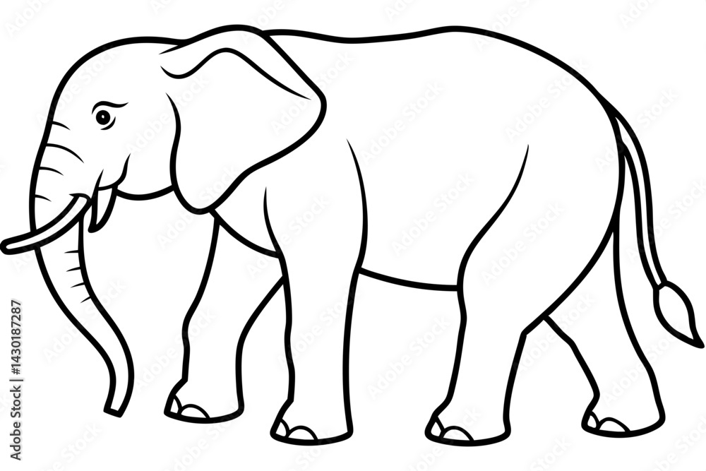 Minimalist Elephant Vector Minimalist Elephant Vector