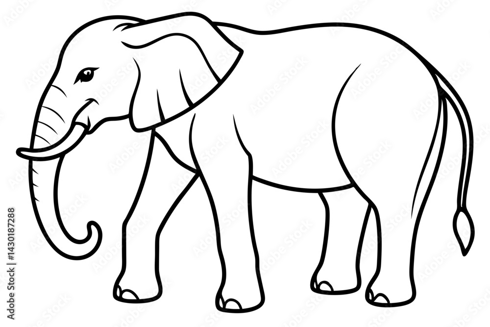 Minimalist Elephant Vector Minimalist Elephant Vector