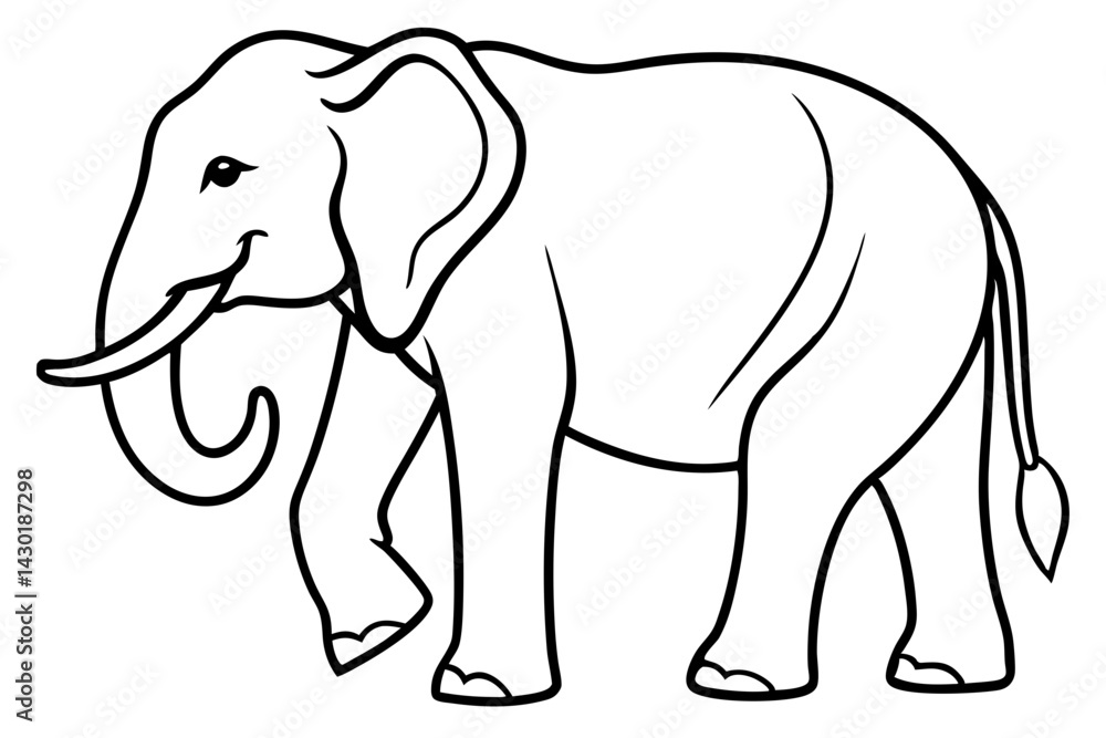 Minimalist Elephant Vector Minimalist Elephant Vector
