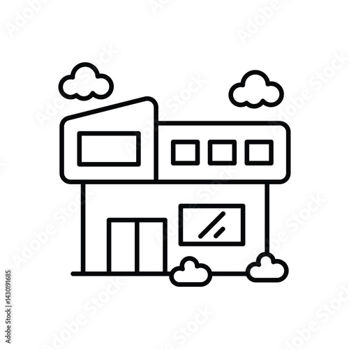 Luxury Villas icon vector stock illustration
