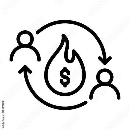 Collusion outline icon. conspiracy black line illustration.