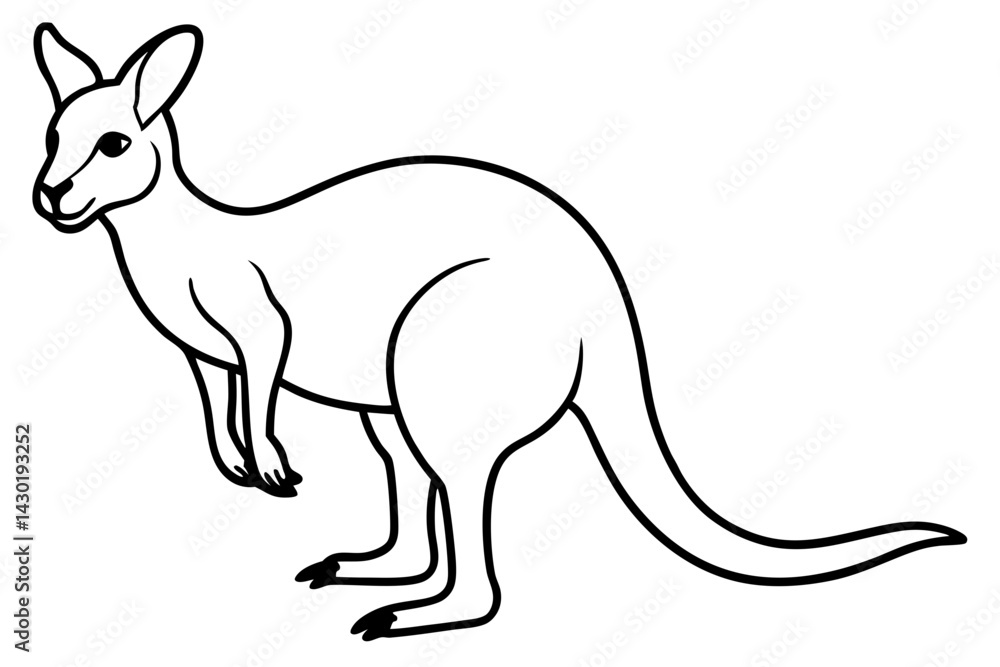 Minimalist Kangaroo Line Art Minimalist Kangaroo Line Art