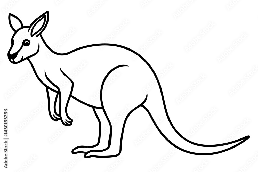 Minimalist Kangaroo Line Art Minimalist Kangaroo Line Art