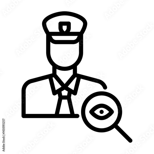 Police Investigation outline icon. investigation black line illustration.