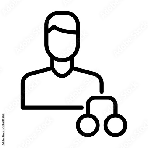 Defendant outline icon. criminal black line illustration.