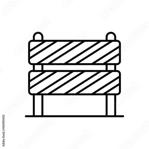 Barricade  icon vector stock illustration