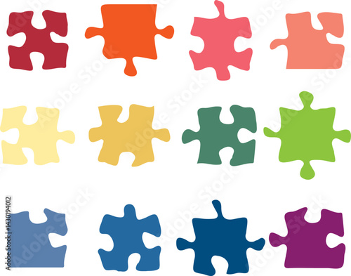 vector illustration of puzzle pieces