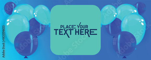 Conceptual Balloon's flyer for your design, easily editable flyer, vector art illustration