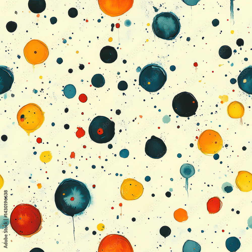 Seamless abstract watercolor grunge circles pattern Seamless abstract watercolor grunge circles pattern
