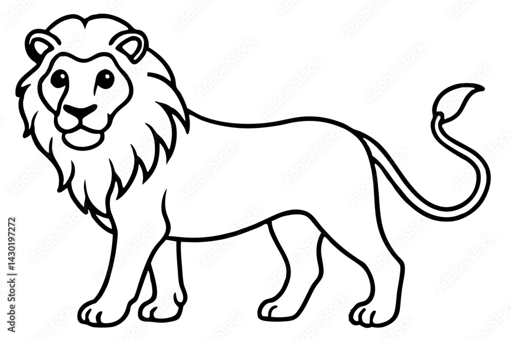 Minimalist Lion Vector Minimalist Lion Vector