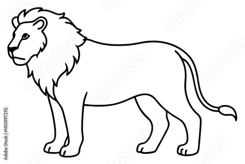 Minimalist Lion Vector