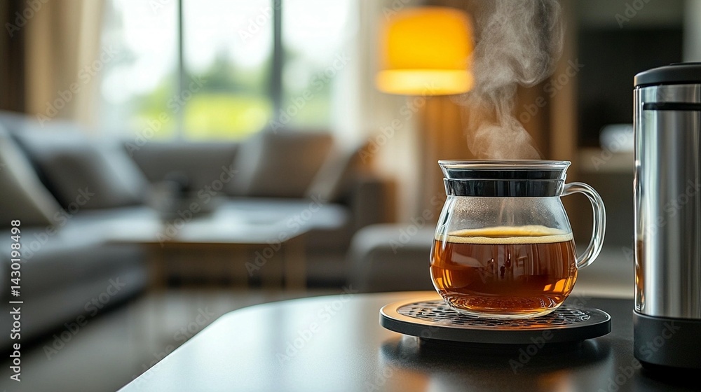 Relaxing Hot Tea at Home