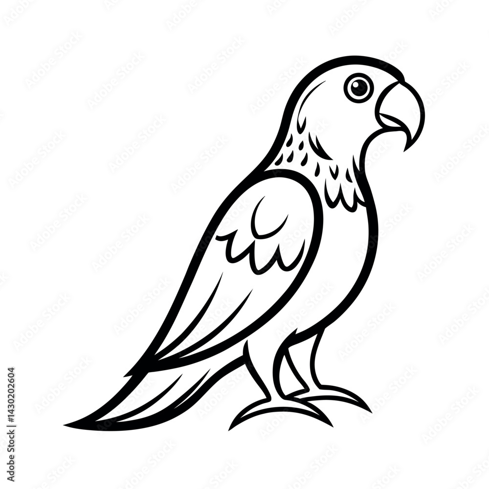 outline of a golden conure outline of a golden conure