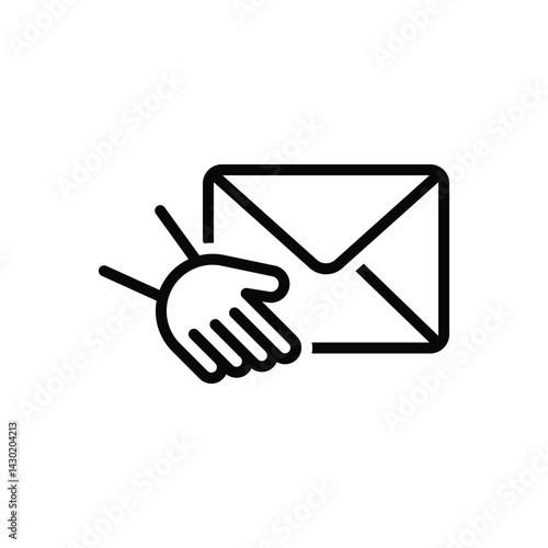 Black  line icon for receiver