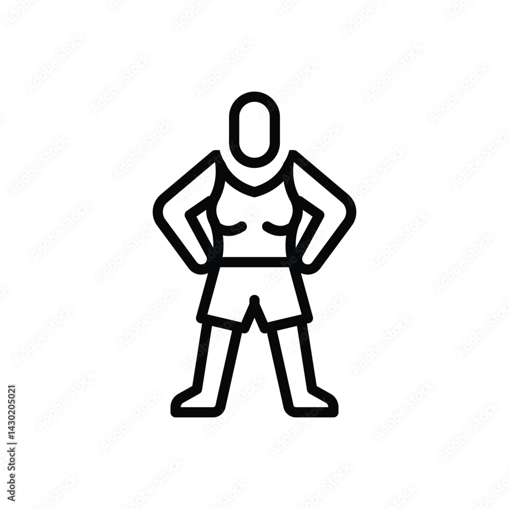 Black line icon for body language Black line icon for body language