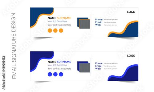 Modern high quality email signature design and professional email signature design 