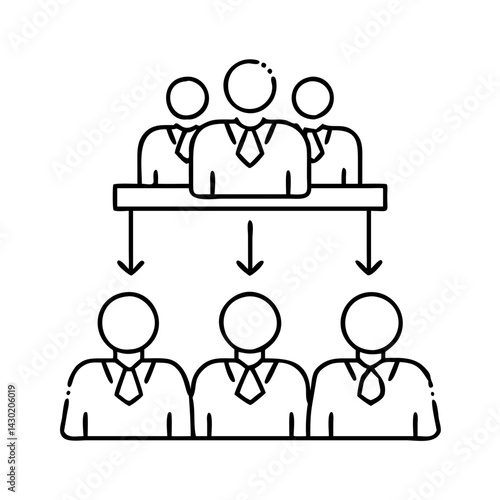 board of directors icon, board of directors line art - simple line art of board of directors, perfect for board of directors logos and icons