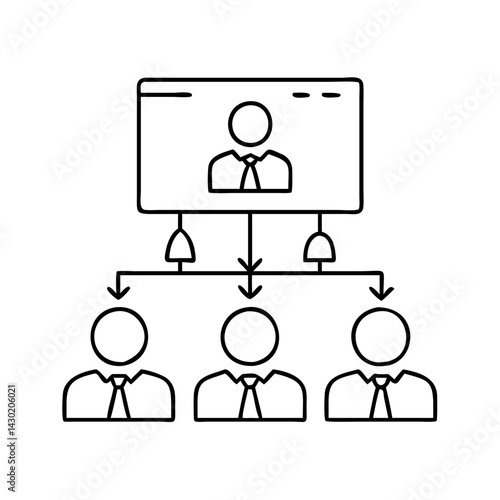 board of directors icon, board of directors line art - simple line art of board of directors, perfect for board of directors logos and icons