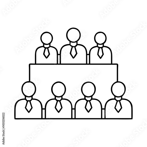 board of directors icon, board of directors line art - simple line art of board of directors, perfect for board of directors logos and icons