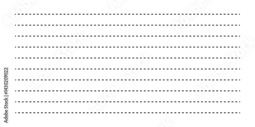 Dotted line connection. different types of long dashed line. collection of lines for notebook pages. graphic seamless pattern with black stripes in eps 10