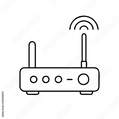 modem icon, modem line art - simple line art of modem, perfect for modem logos and icons