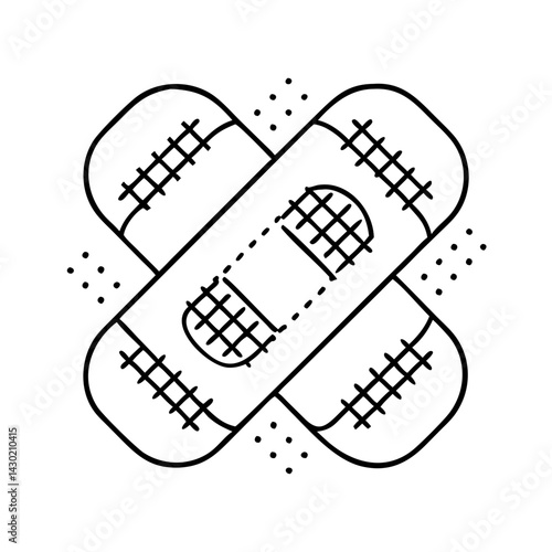 patch icon, patch line art - simple line art of patch, perfect for patch logos and icons