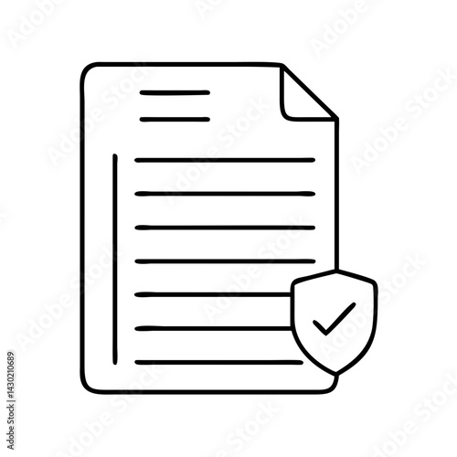 policy document icon, policy document line art - simple line art of policy document, perfect for policy document logos and icons