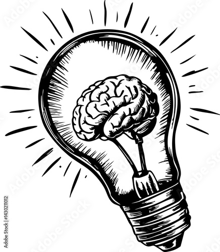 Innovative idea creative mind digital illustration modern studio close-up inspiration