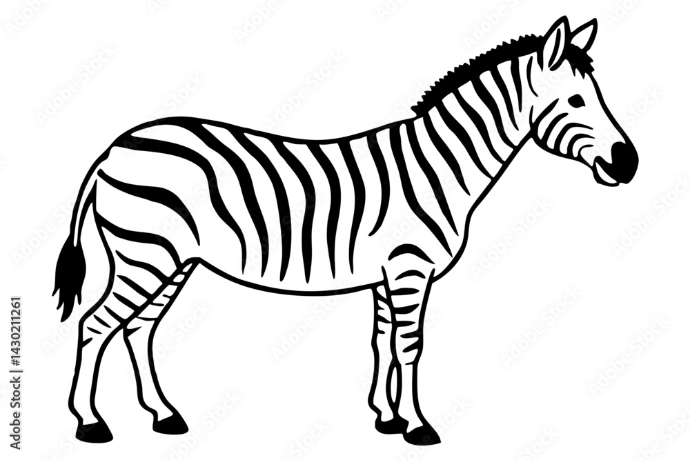 Fototapeta premium Minimalist Zebra Vector