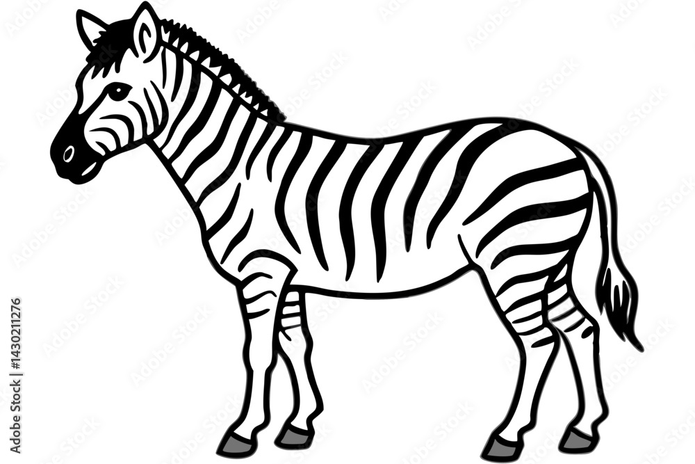 Obraz premium Minimalist Zebra Vector