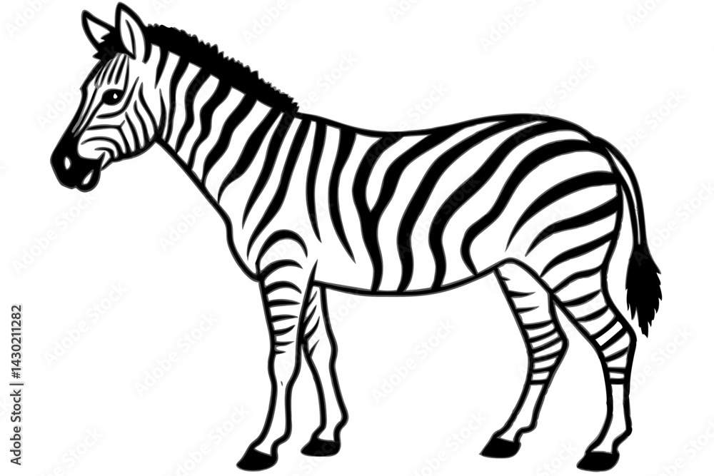 Fototapeta premium Minimalist Zebra Vector