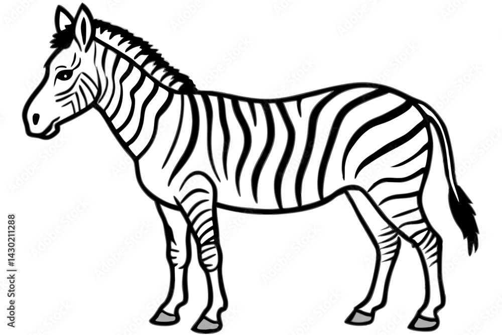 Obraz premium Minimalist Zebra Vector