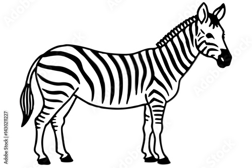 Minimalist Zebra Vector