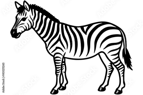 Minimalist Zebra Vector