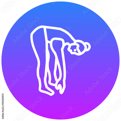 Forward Bend Pose Icon