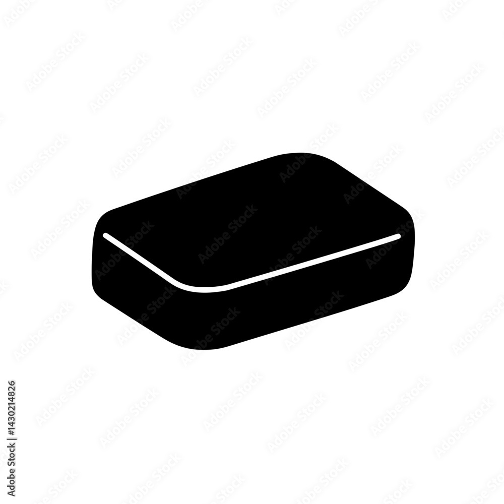 Soap Bar Silhouette: A minimalist silhouette of a soap bar, perfectly clean and simple, conveying purity and cleanliness. Soap Bar Silhouette: A minimalist silhouette of a soap bar, perfectly clean and simple, conveying purity and cleanliness.